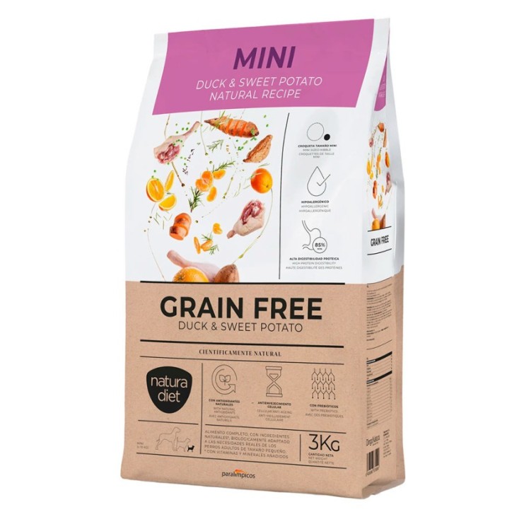 Natura Diet Grain Free Duck & Sweet Potato Mini 3 Kg