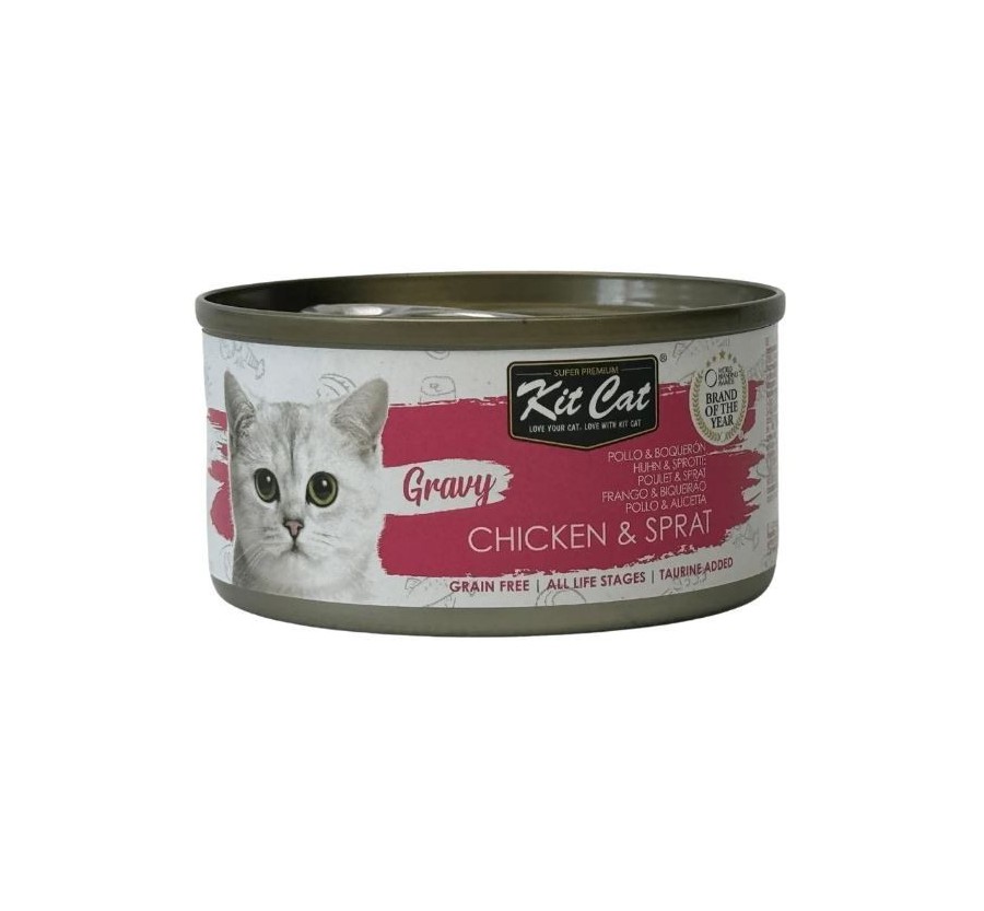 Kit Cat Llauna Gravy - Pollastre i seitó 70g