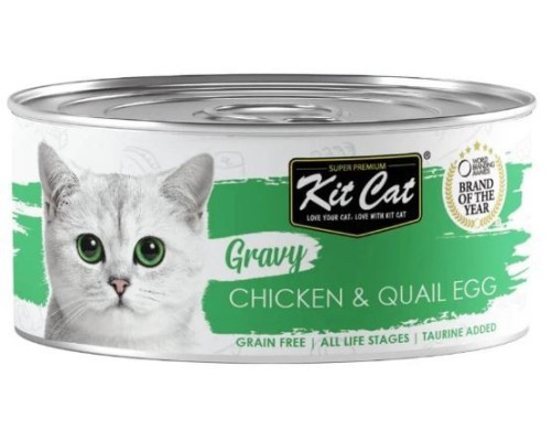 Kit Cat Llauna Gravy - Pollastre i ou de guatlla 70g