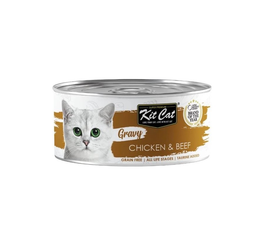 Kit Cat Llauna Gravy - Pollastre i vedella 70g