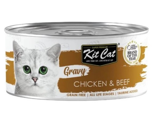 Kit Cat Llauna Gravy - Pollastre i vedella 70g