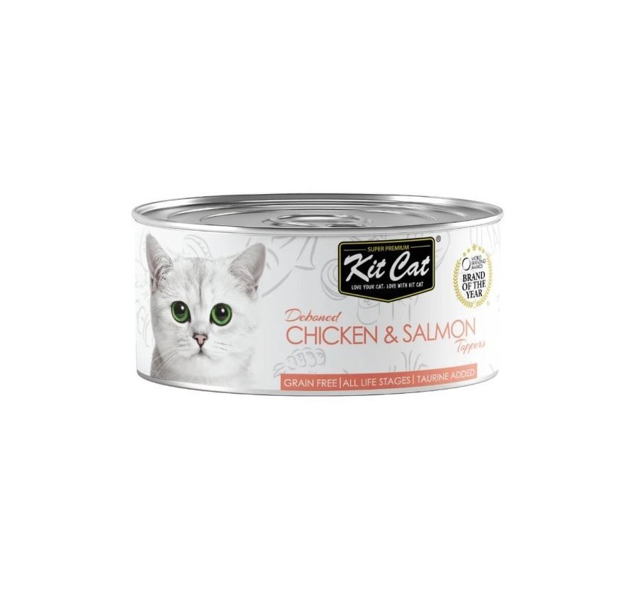 Kit Cat Llauna Toppers - Pollastre i salmó 80g