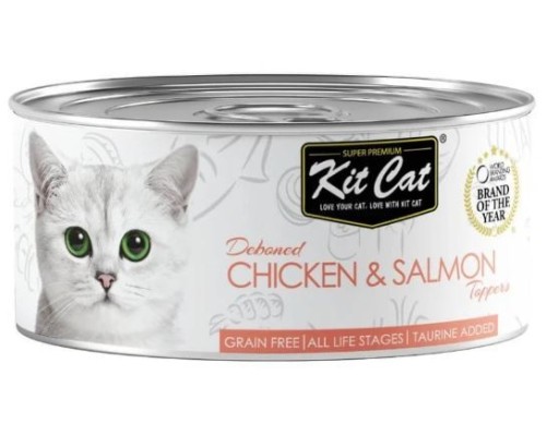 Kit Cat Llauna Toppers - Pollastre i salmó 80g