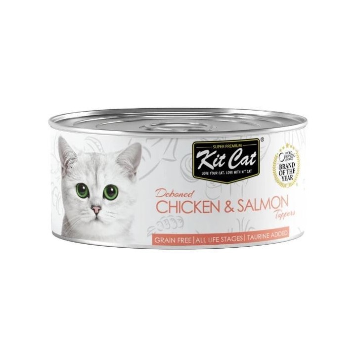 Kit Cat Llauna Toppers - Pollastre i salmó 80g