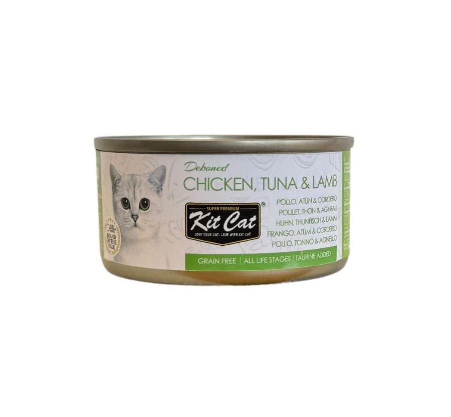 Kit Cat Llauna Toppers - Pollastre, tonyina i xai 80g