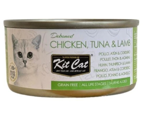 Kit Cat Llauna Toppers - Pollastre, tonyina i xai 80g