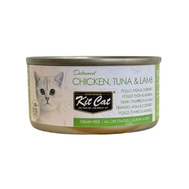 Kit Cat Llauna Toppers - Pollastre, tonyina i xai 80g
