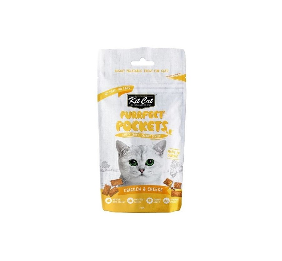 Kit Cat Purrfect Pockets - Pollastre i formatge 60g