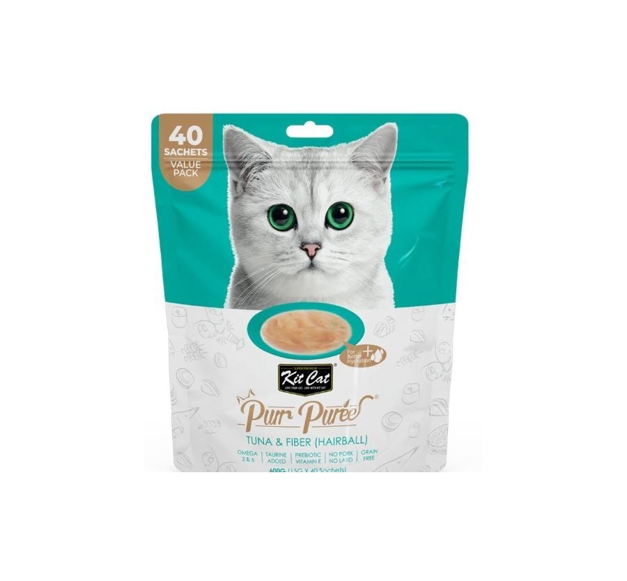 Kit Cat PurrPuree ValuePack - Tonyina i fibra 40x15g