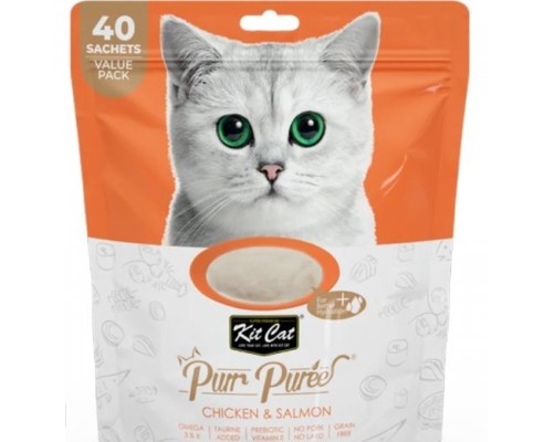 Kit Cat PurrPuree ValuePack - Pollastre i salmó 40x15g