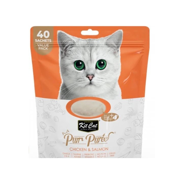 Kit Cat PurrPuree ValuePack - Pollastre i salmó 40x15g