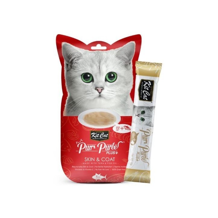 Kit Cat PurrPureePLUS - Tonyina Pell i Pelatge 60g