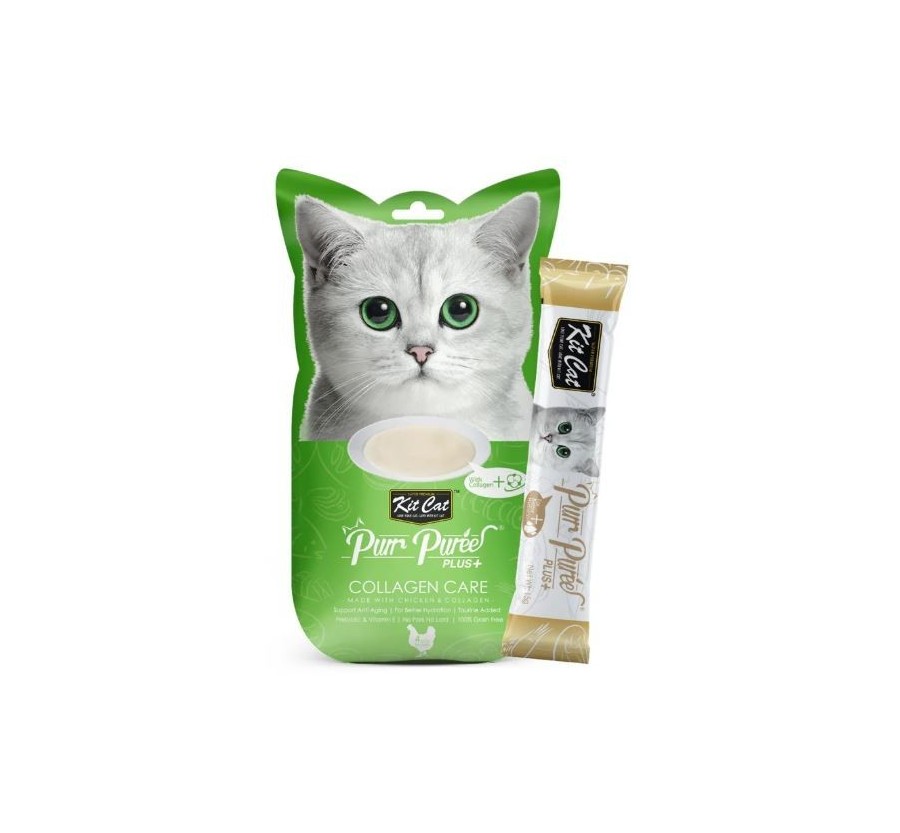 Kit Cat PurrPureePLUS - Pollastre Cura col·lagen 60g