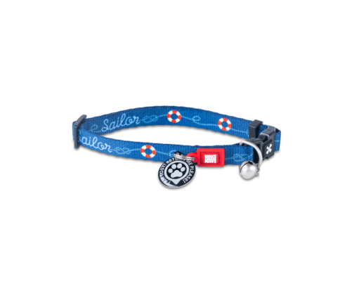 M&M Smart ID Cat Collar - Sailor/1 Size