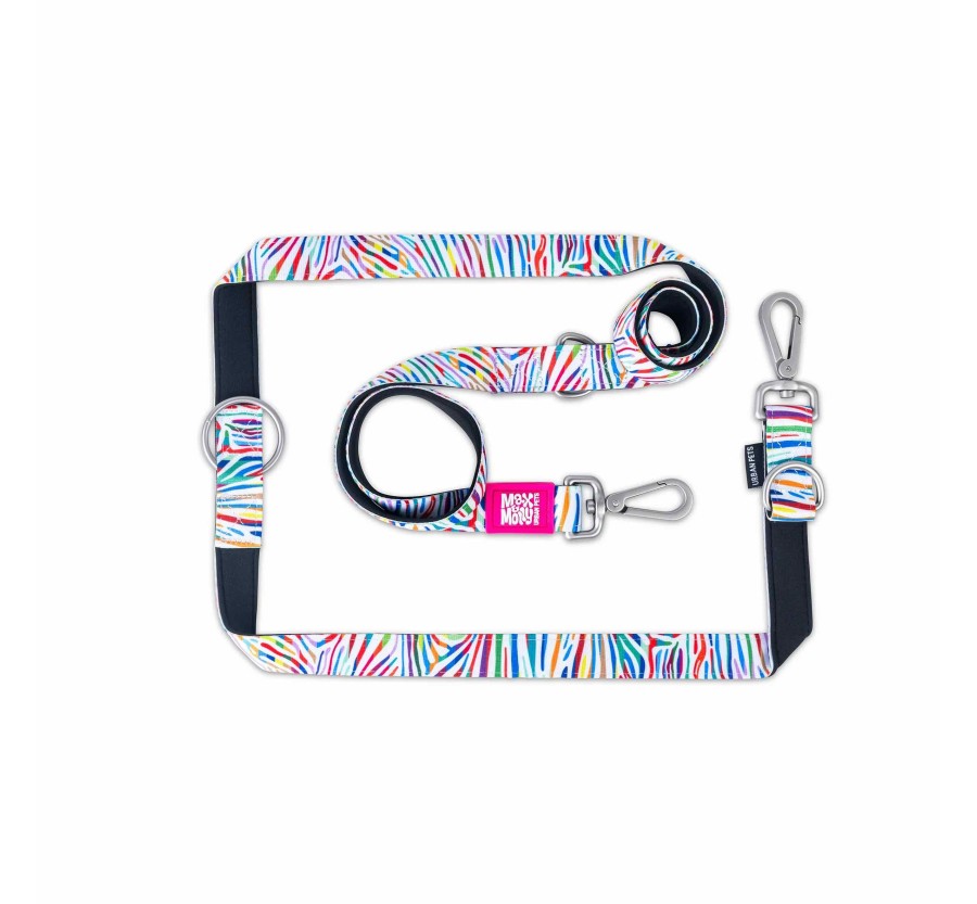 M&M Multi-Function Leash - Magic Zebra/S