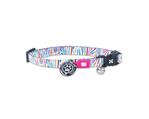 M&M Smart ID Cat Collar - Magic Zebra/1 Size