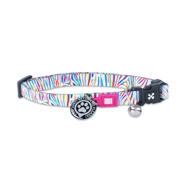 M&M Smart ID Cat Collar - Magic Zebra/1 Size