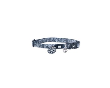 M&M Smart ID Cat Collar - Mykonos Black/1 Size