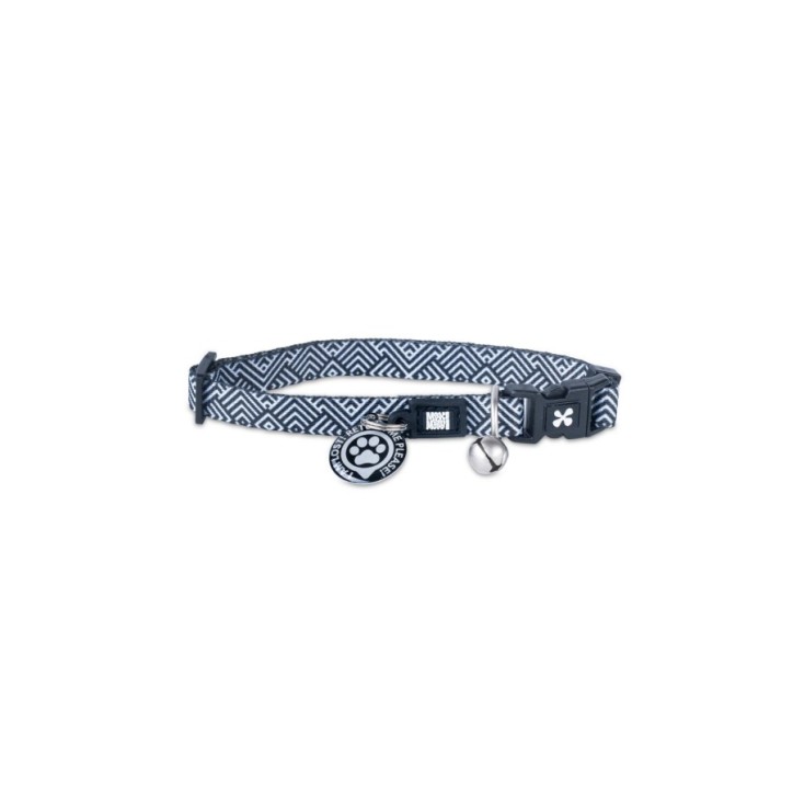 M&M Smart ID Cat Collar - Mykonos Black/1 Size