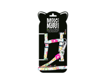 M&M Cat Harness/Leash Set - Donuts/1 Size