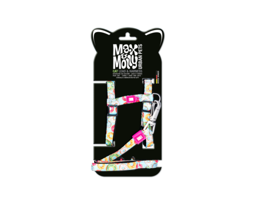 M&M Cat Harness/Leash Set - Donuts/1 Size