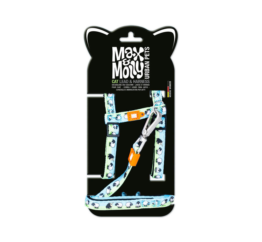 M&M Cat Harness/Leash Set - Black Sheep/1 Size