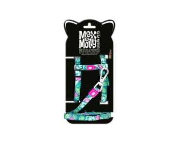 M&M Cat Harness/Leash Set - Tropical/1 Size