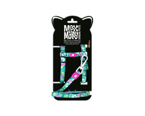 M&M Cat Harness/Leash Set - Tropical/1 Size