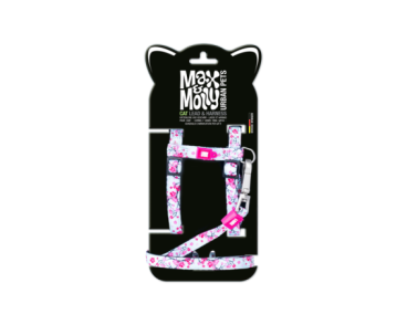 M&M Cat Harness/Leash Set - Cherry Bloom/1 Size
