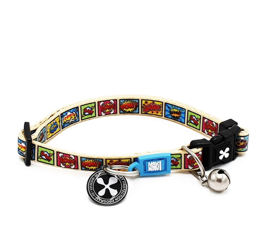 M&M Smart ID Cat Collar - Comic/1 size
