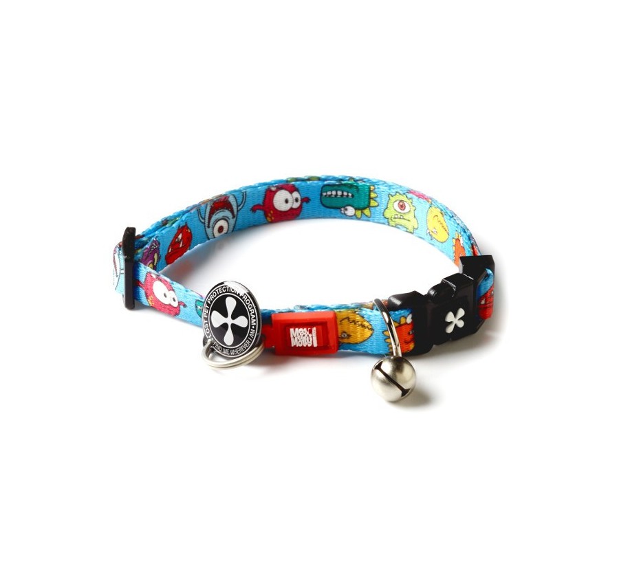 M&M Smart ID Cat Collar - Little Monsters/1 size