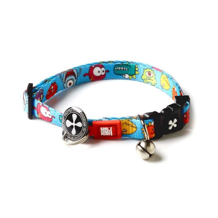 M&M Smart ID Cat Collar - Little Monsters/1 size