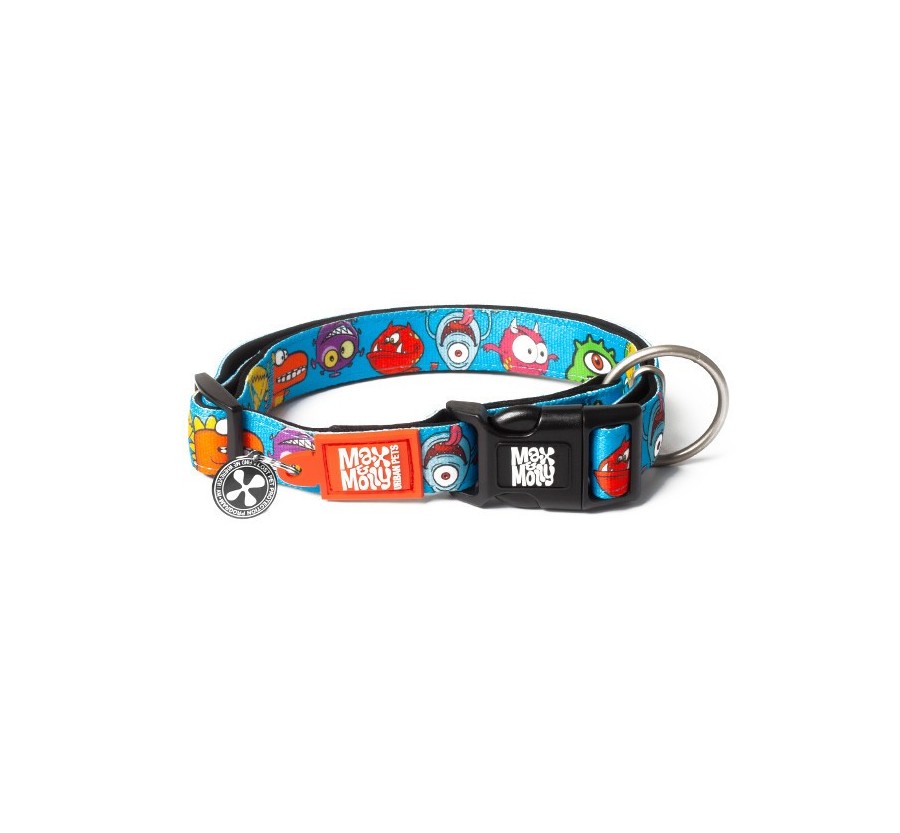 M&M Smart ID Collar - Little Monsters/L
