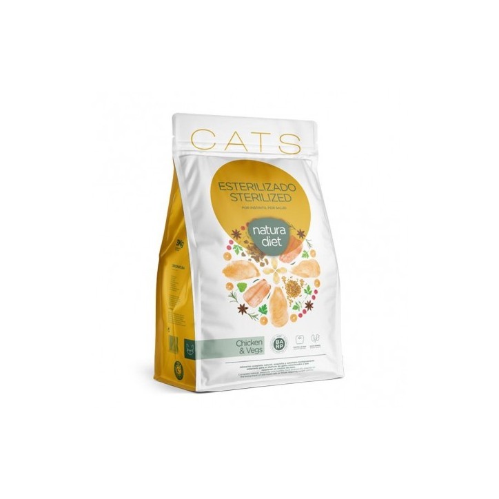 Natura Diet cat Pollastre Sterilized (gats esterilitzats) 3Kg Natura Diet cat Pollastre Sterilized (gats esterilitzats) 3Kg