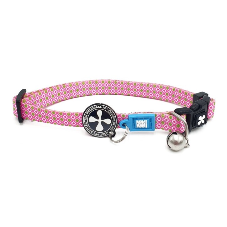 M&M Smart ID Cat Collar - Retro Pink/1 size