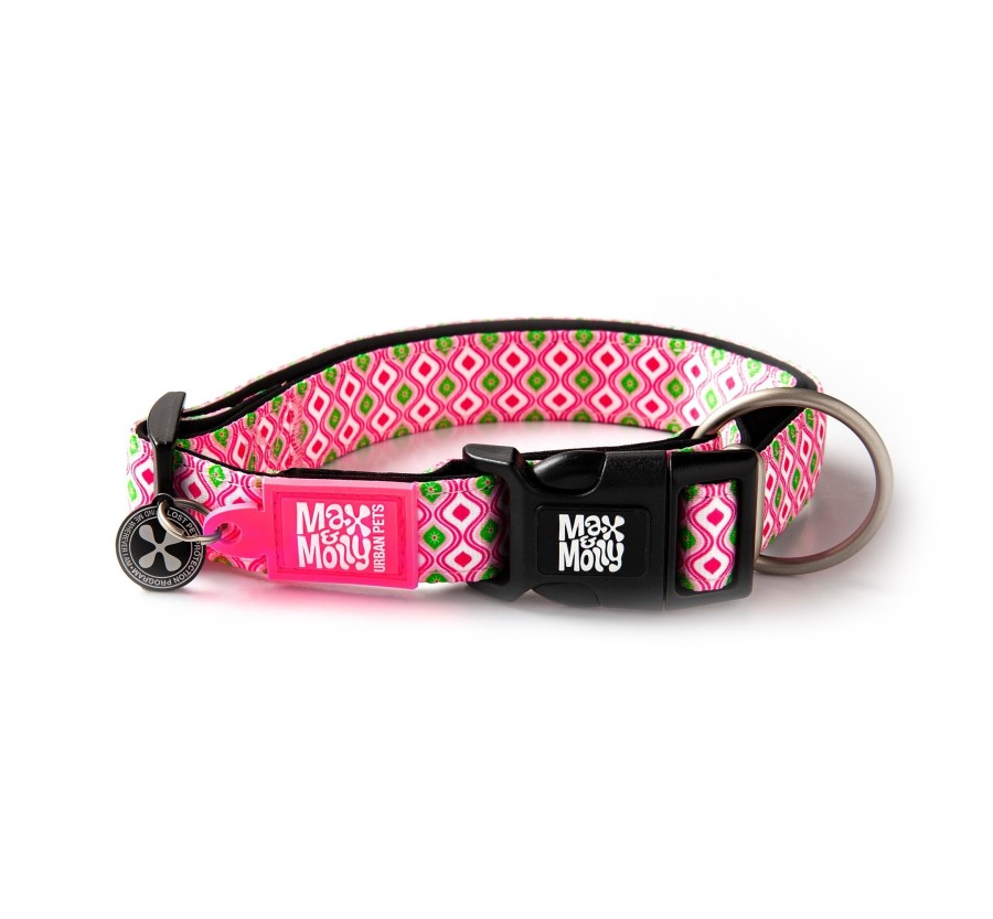 M&M Smart ID Collar - Retro Pink/M