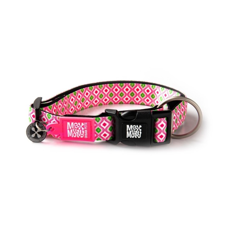 M&M Smart ID Collar - Retro Pink/M