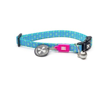 M&M Smart ID Cat Collar - Retro Blue/1 size