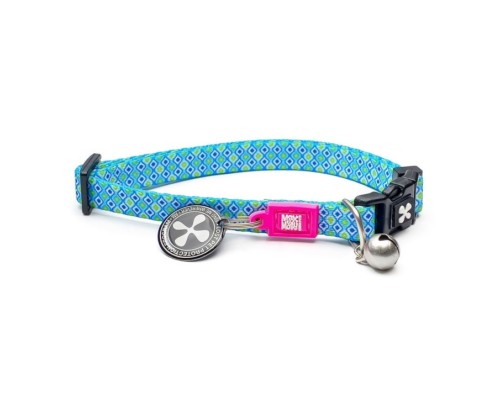 M&M Smart ID Cat Collar - Retro Blue/1 size