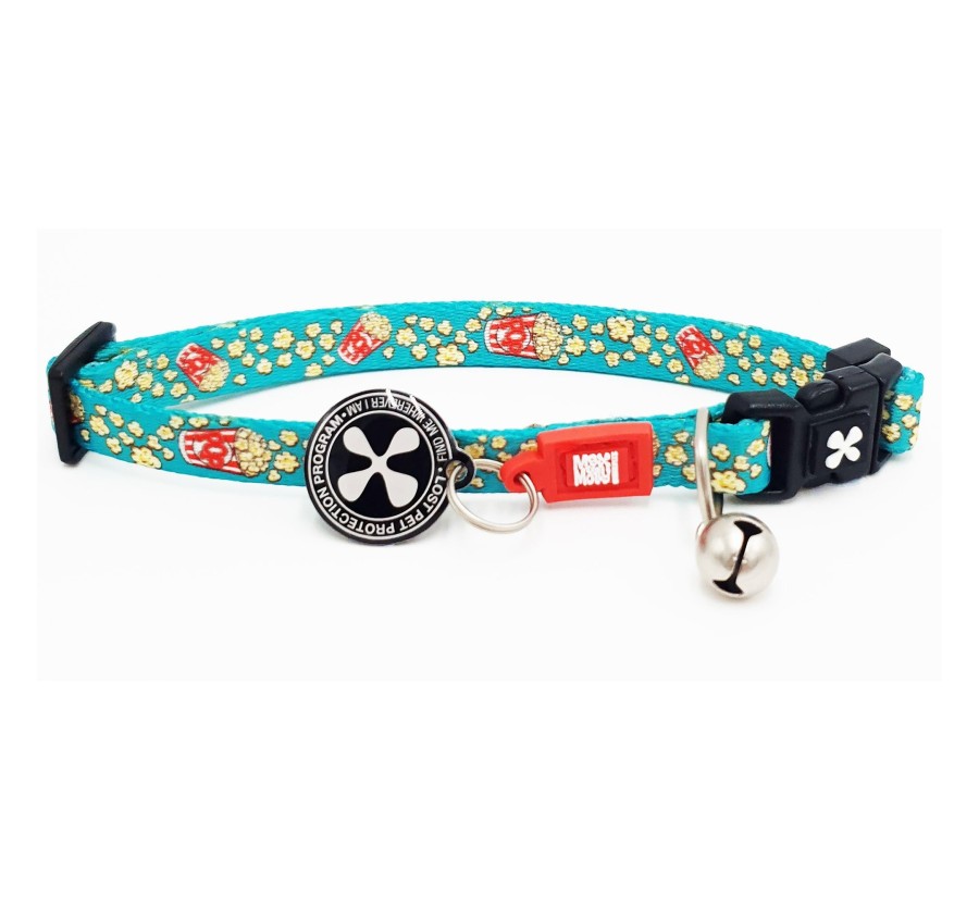 M&M Smart ID Cat Collar - Popcorn/1 size