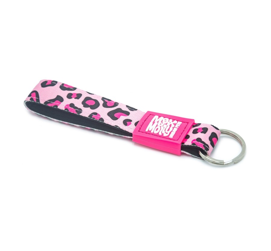 M&M Key Ring - Leopard Pink/Tag