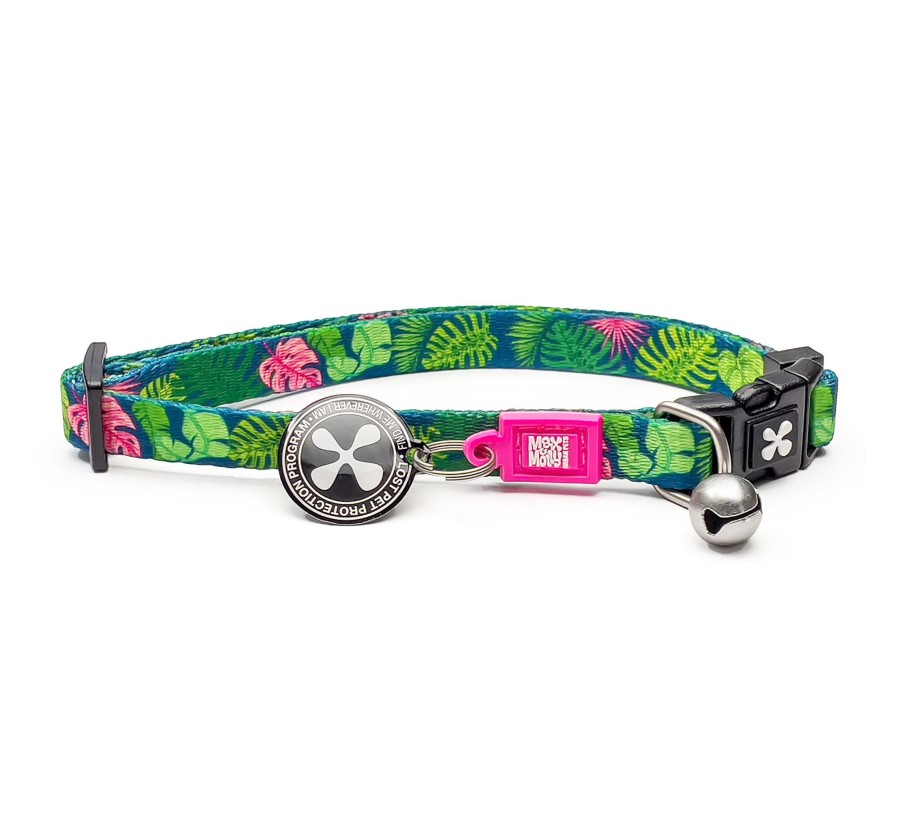 M&M Smart ID Cat Collar - Tropical/1 size