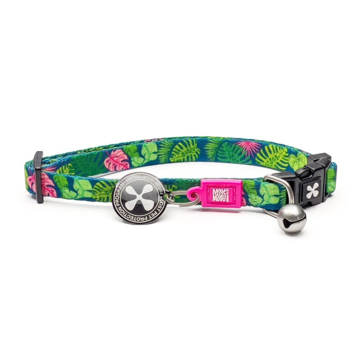 M&M Smart ID Cat Collar - Tropical/1 size