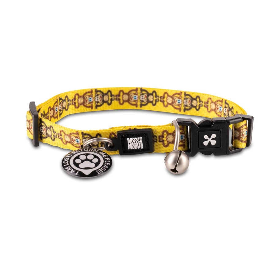 M&M Smart ID Cat Collar - Monkey Maniac/1 size