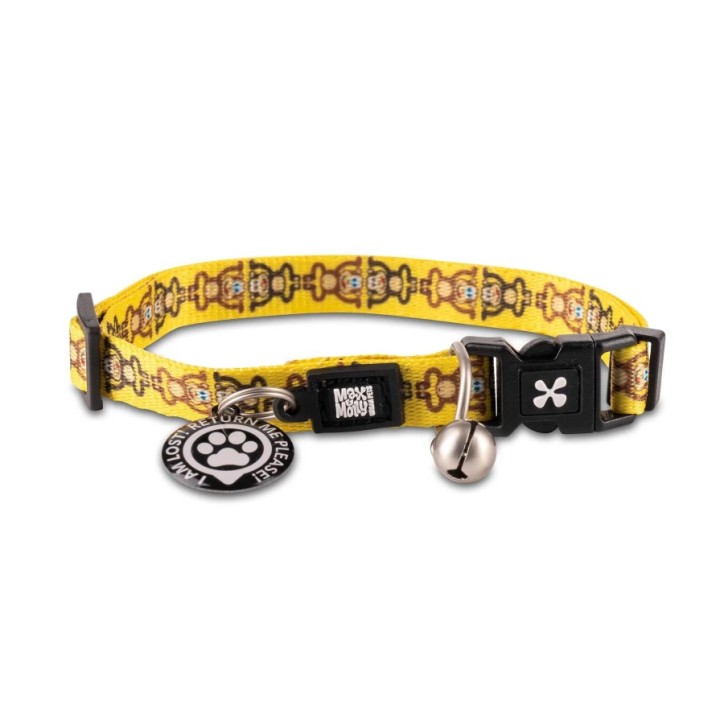 M&M Smart ID Cat Collar - Monkey Maniac/1 size