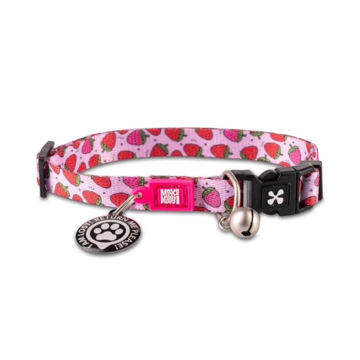 M&M Smart ID Cat Collar - Strawberry Dream/1 size
