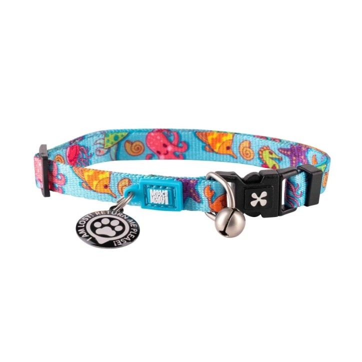 M&M Smart ID Cat Collar - Blue Ocean/1 size
