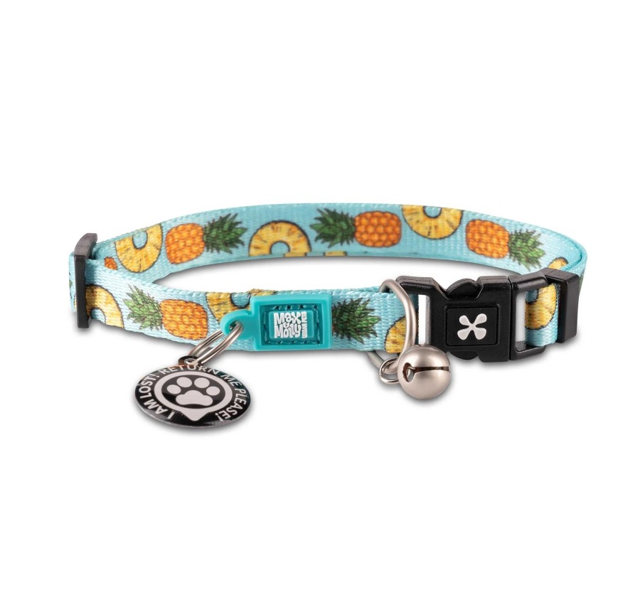 M&M Smart ID Cat Collar - Sweet Pineapple/1 size