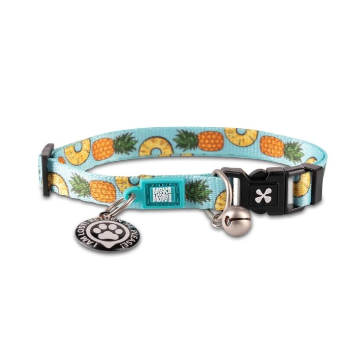 M&M Smart ID Cat Collar - Sweet Pineapple/1 size