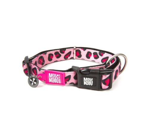 M&M Smart ID Collar - Leopard Pink/L